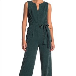London Times Sparkle Scuba Crepe Jumpsuit